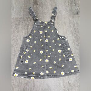 Wondernation Sunflower Overalls Dress Baby Girl Size 12 Months
